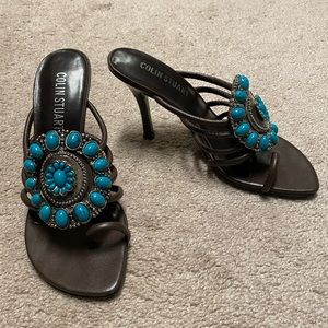 Chocolate & Turquoise shoes